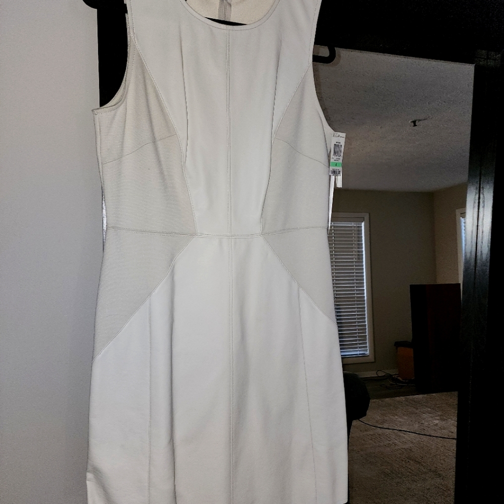 INC Faux leather dress NWT